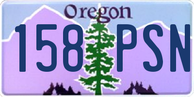 OR license plate 158PSN