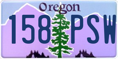 OR license plate 158PSW