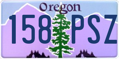 OR license plate 158PSZ