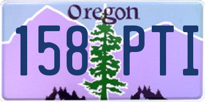 OR license plate 158PTI