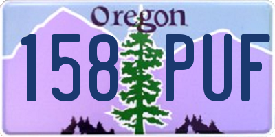 OR license plate 158PUF