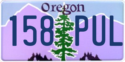 OR license plate 158PUL