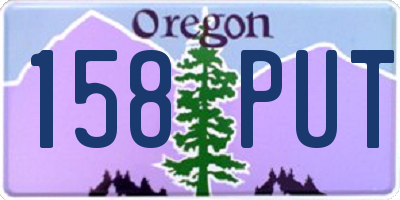 OR license plate 158PUT