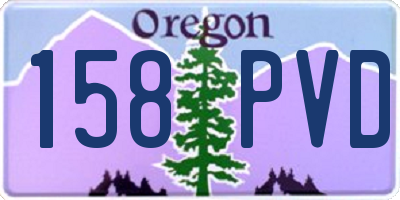 OR license plate 158PVD