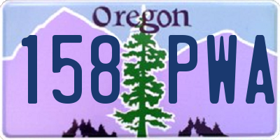 OR license plate 158PWA