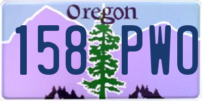 OR license plate 158PWO