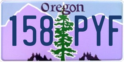 OR license plate 158PYF