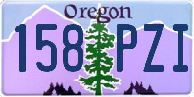 OR license plate 158PZI