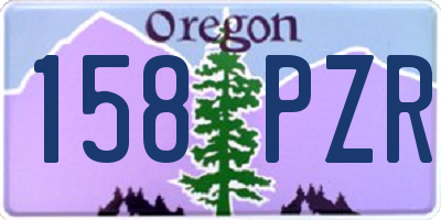 OR license plate 158PZR
