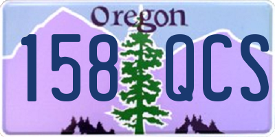 OR license plate 158QCS
