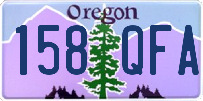 OR license plate 158QFA