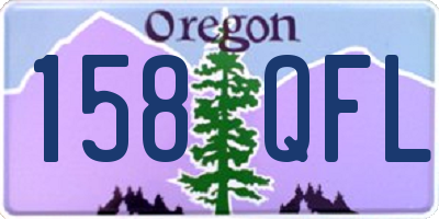 OR license plate 158QFL