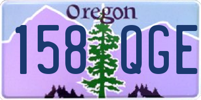 OR license plate 158QGE