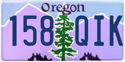 OR license plate 158QIK