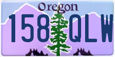 OR license plate 158QLW