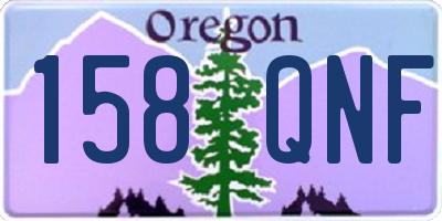 OR license plate 158QNF