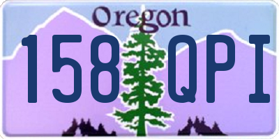 OR license plate 158QPI