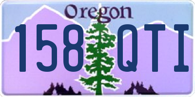 OR license plate 158QTI