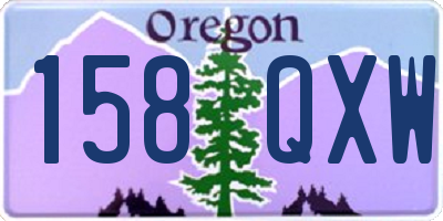 OR license plate 158QXW