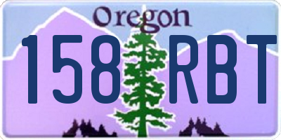 OR license plate 158RBT