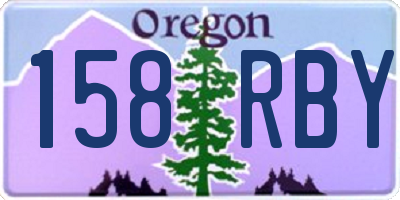 OR license plate 158RBY