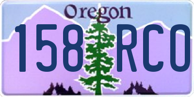 OR license plate 158RCO