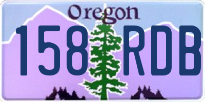 OR license plate 158RDB