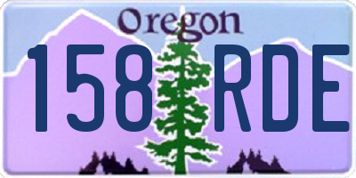 OR license plate 158RDE
