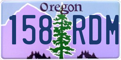 OR license plate 158RDM