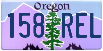OR license plate 158REL