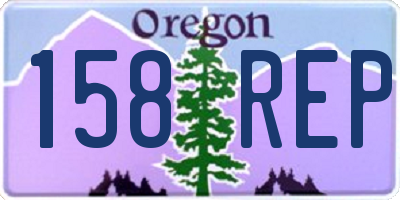 OR license plate 158REP