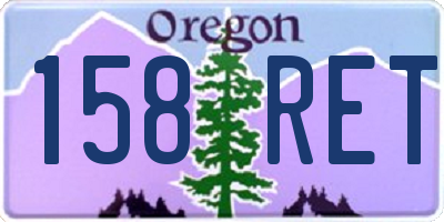 OR license plate 158RET