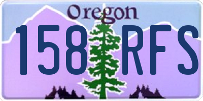 OR license plate 158RFS