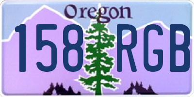 OR license plate 158RGB