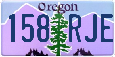OR license plate 158RJE
