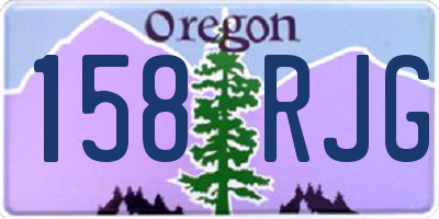 OR license plate 158RJG