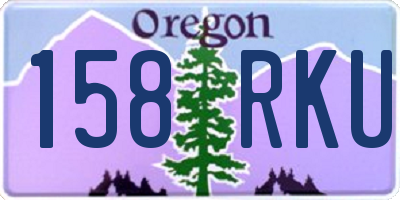 OR license plate 158RKU