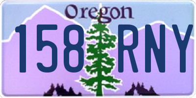 OR license plate 158RNY