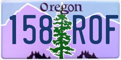 OR license plate 158ROF