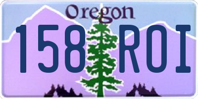 OR license plate 158ROI