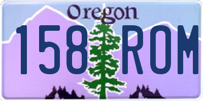 OR license plate 158ROM
