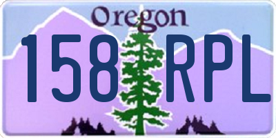 OR license plate 158RPL