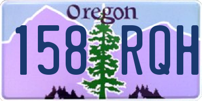 OR license plate 158RQH