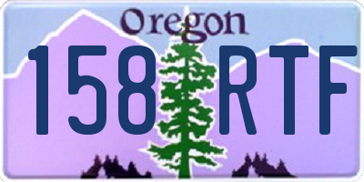 OR license plate 158RTF
