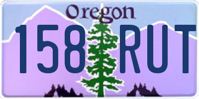 OR license plate 158RUT