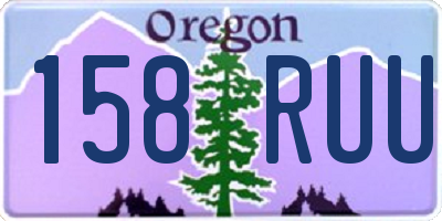 OR license plate 158RUU