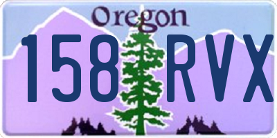 OR license plate 158RVX