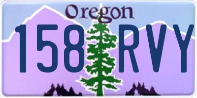 OR license plate 158RVY