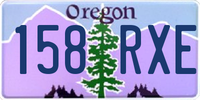 OR license plate 158RXE