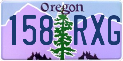 OR license plate 158RXG
